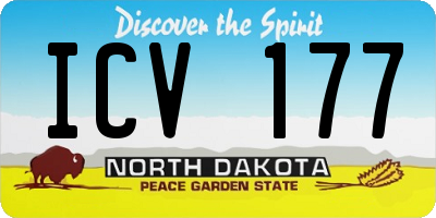 ND license plate ICV177