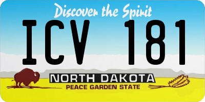 ND license plate ICV181