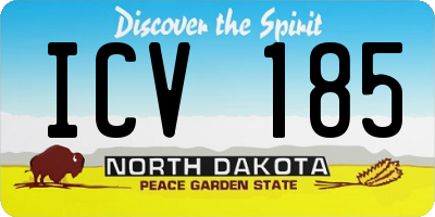 ND license plate ICV185