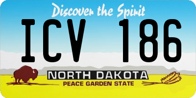 ND license plate ICV186