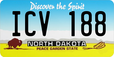 ND license plate ICV188