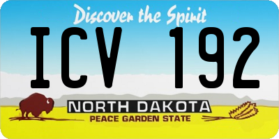 ND license plate ICV192