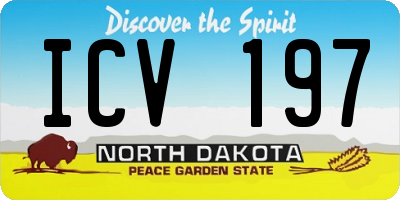 ND license plate ICV197
