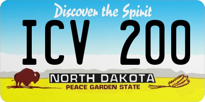 ND license plate ICV200