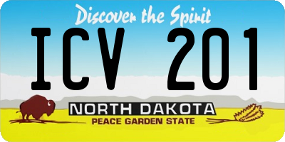 ND license plate ICV201