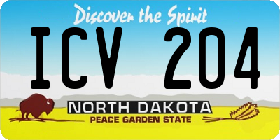 ND license plate ICV204