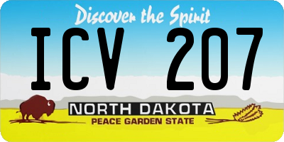ND license plate ICV207