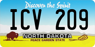 ND license plate ICV209