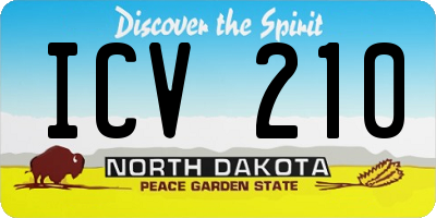 ND license plate ICV210