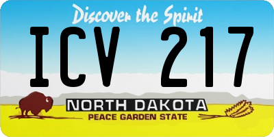 ND license plate ICV217
