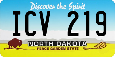 ND license plate ICV219