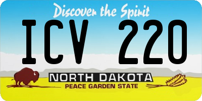 ND license plate ICV220