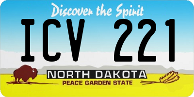 ND license plate ICV221