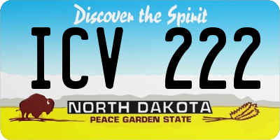ND license plate ICV222