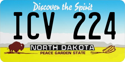 ND license plate ICV224