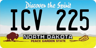 ND license plate ICV225