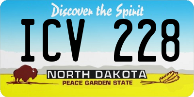 ND license plate ICV228