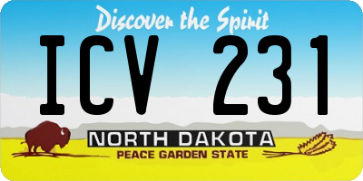 ND license plate ICV231