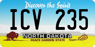 ND license plate ICV235