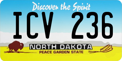 ND license plate ICV236