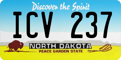 ND license plate ICV237