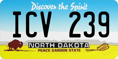 ND license plate ICV239