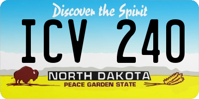 ND license plate ICV240