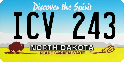 ND license plate ICV243