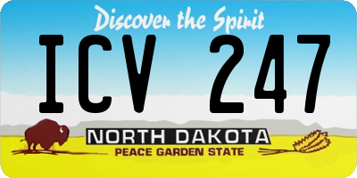 ND license plate ICV247