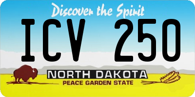 ND license plate ICV250