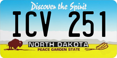 ND license plate ICV251