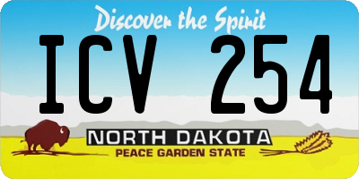 ND license plate ICV254