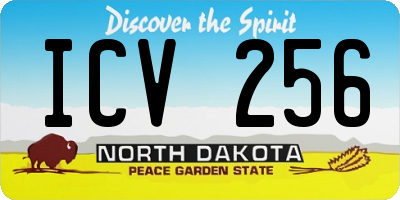 ND license plate ICV256