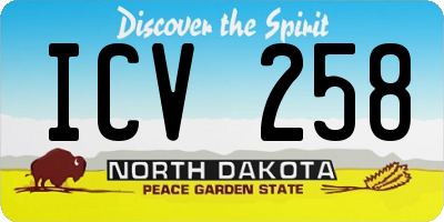 ND license plate ICV258