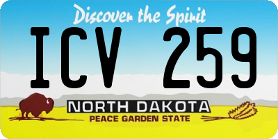ND license plate ICV259