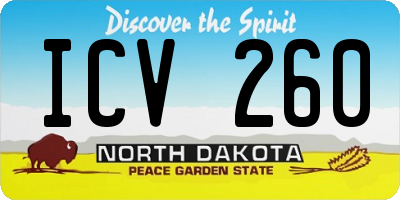 ND license plate ICV260