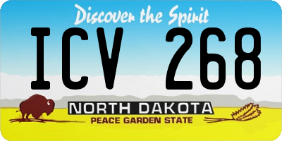 ND license plate ICV268
