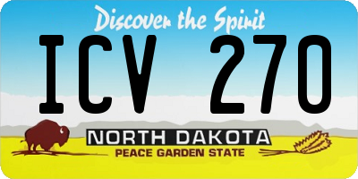 ND license plate ICV270
