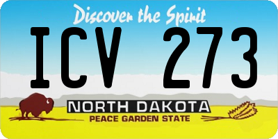 ND license plate ICV273