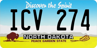 ND license plate ICV274
