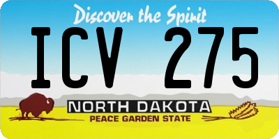 ND license plate ICV275