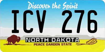 ND license plate ICV276