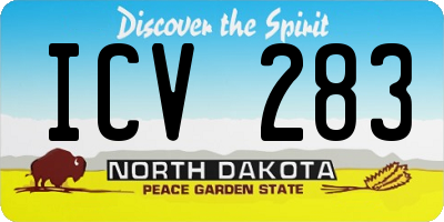 ND license plate ICV283
