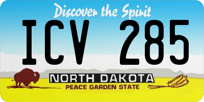 ND license plate ICV285