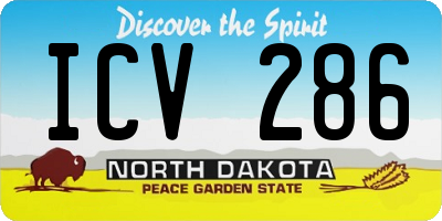 ND license plate ICV286