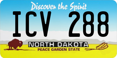 ND license plate ICV288