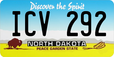 ND license plate ICV292