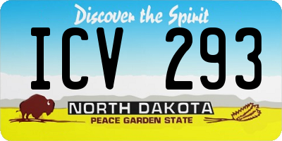 ND license plate ICV293