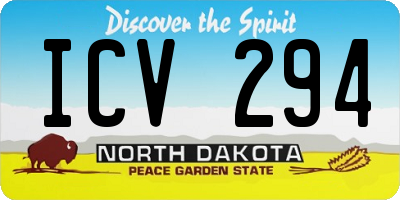 ND license plate ICV294
