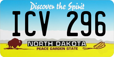 ND license plate ICV296